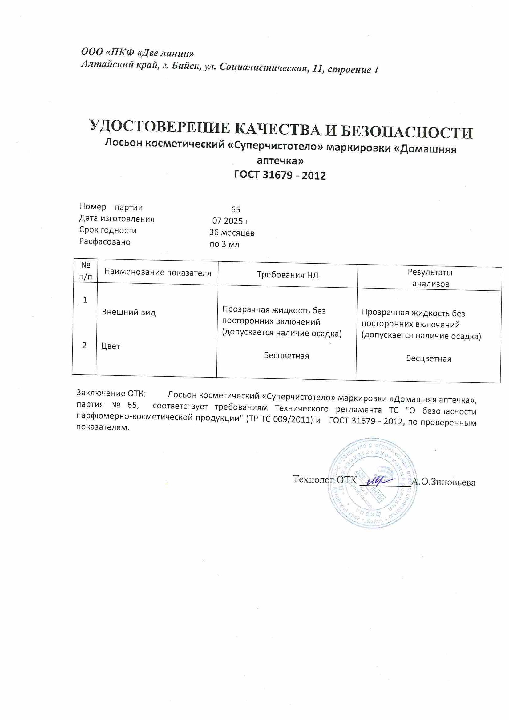 Паспорт №072025